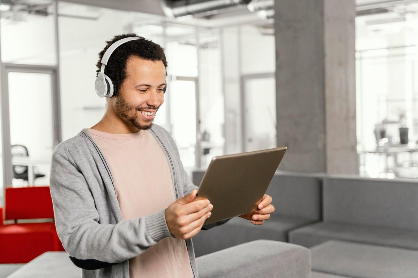 Financial analyst reviewing investment reports and market data